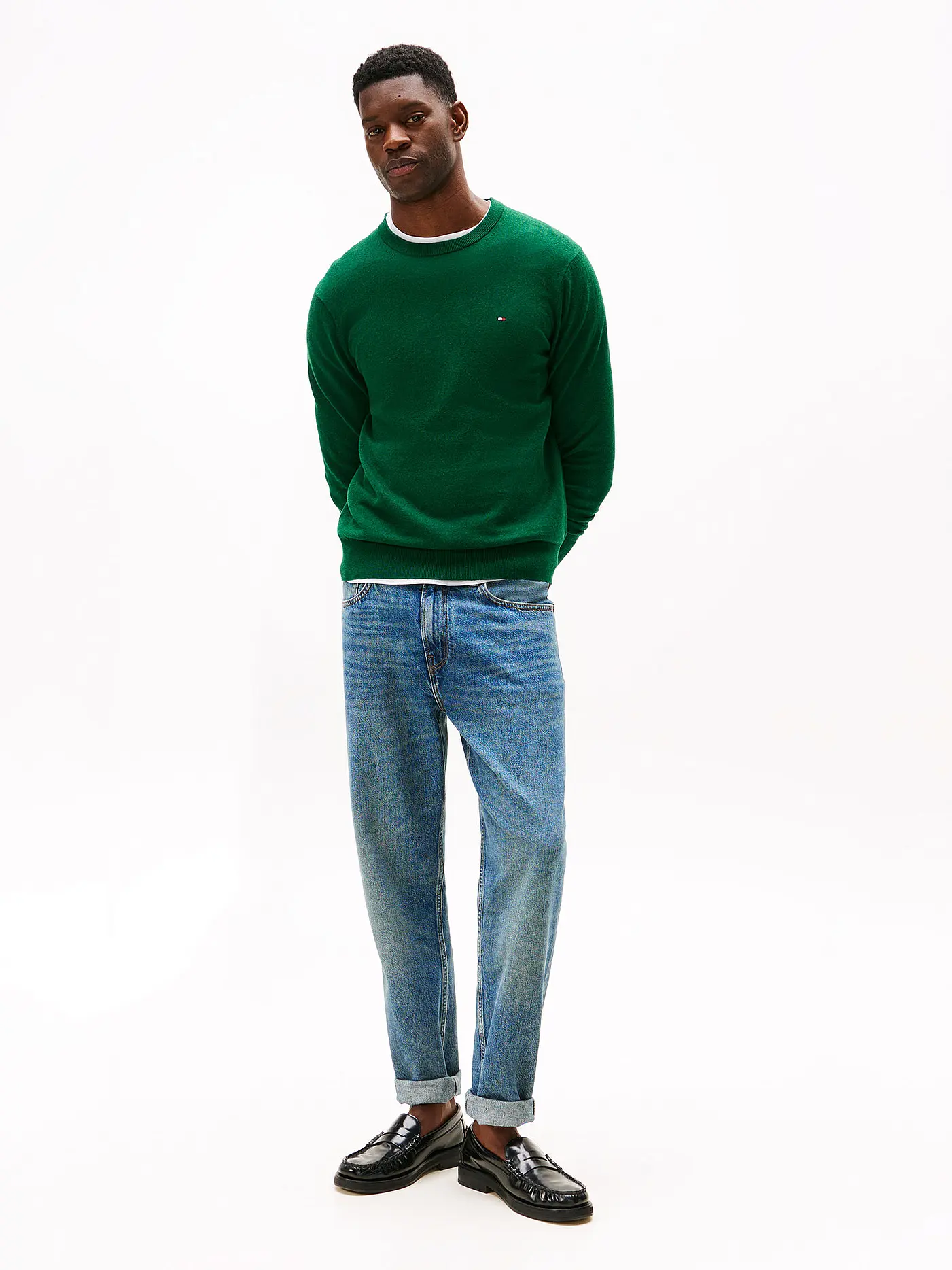 TOMMY HILFIGER | Pullover | dunkelgrün